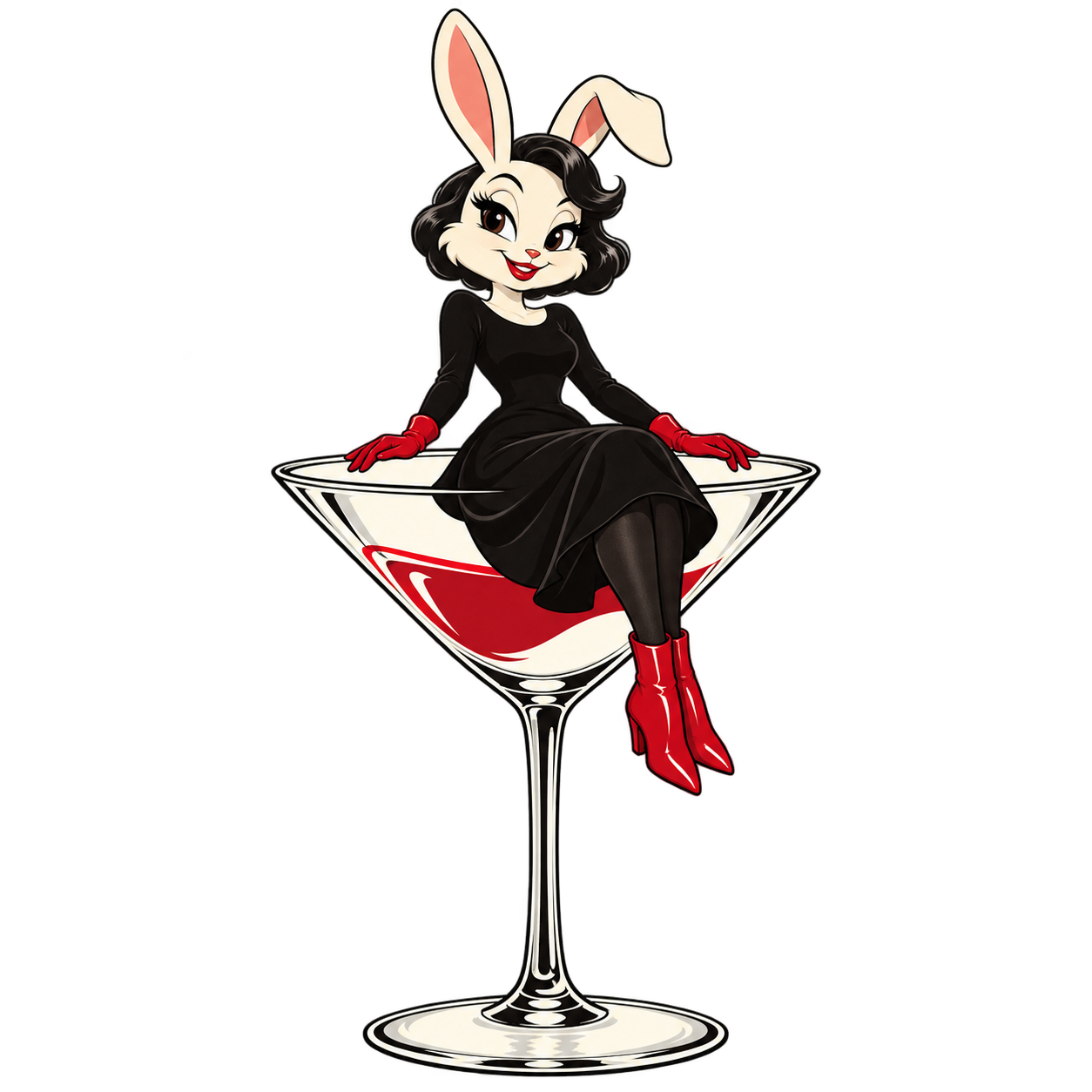 The EMF Glamour Muse in a martini glass